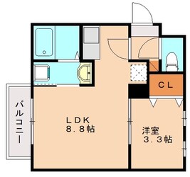 和白駅 徒歩3分 2階の物件間取画像